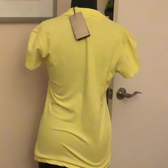 Burberry Brit Women's Yellow  Polo Shirt with Collar - Picture 3 of 5